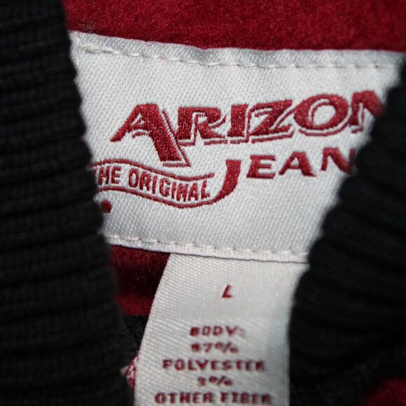 NWT Arizona Jean Co. Sz. L Red Varsity Letterman Retro Red Button Jacket (AA2) - Picture 4 of 7